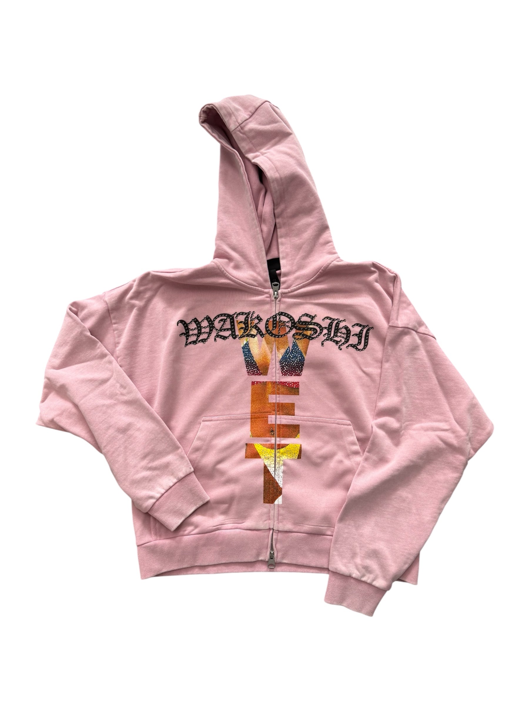 Wakoshi pink wet hoodie